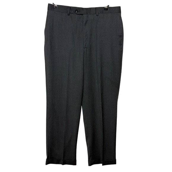 Jos. A. Bank Other - Jos.‎ A. Bank Dress Pants Mens 36x30 Grey Wool Signature Flat Front Cuffed